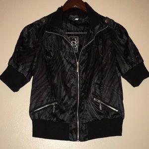 Charcoal Zebra Print Top